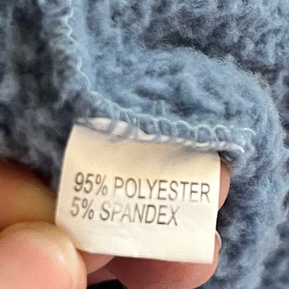 Toddler girl cloud embroidery dusty blue hooded terry dress size 18-24 months - Picture 2 of 3